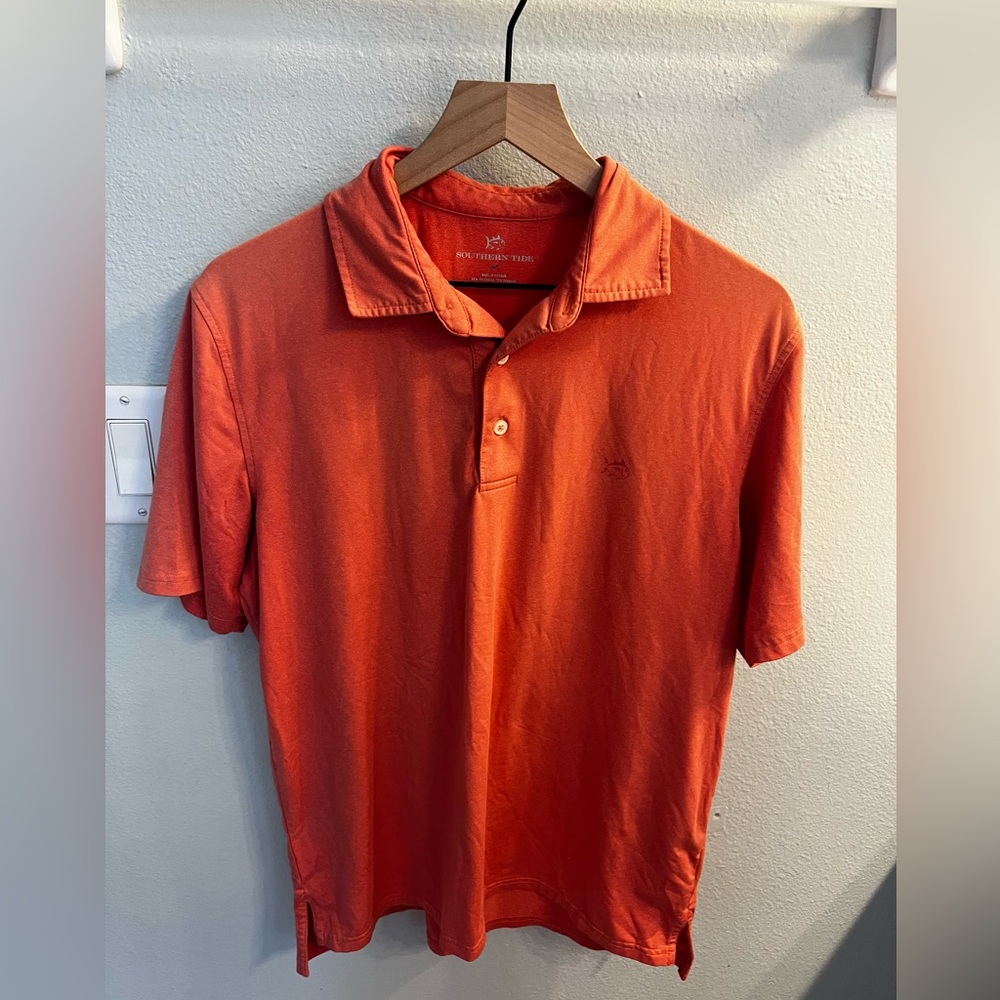 Mens orange southern tide polo